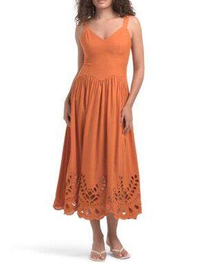 green emerald velvet dress Moon River Women's Tiered Shirred Back tie Cut-Out Eyelet midi Dress,  Brick, XS at Amazon Women's Clothing store